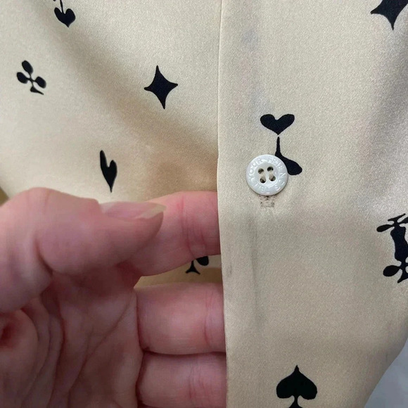 Tell Your Friends Silk Blouse size Medium - Picture 9 of 9